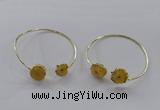 CGB833 13*15mm - 15*20mm freeform druzy agate gemstone bangles