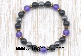 CGB8334 8mm candy jade, black onyx & hematite energy bracelet