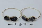 CGB841 15*20mm - 18*25mm freeform druzy agate gemstone bangles