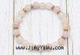 CGB8455 8mm pink aventurine, rose quartz & hematite power beads bracelet