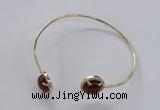 CGB850 10mm flat round agate gemstone bangles wholesale