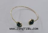 CGB853 10mm flat round agate gemstone bangles wholesale