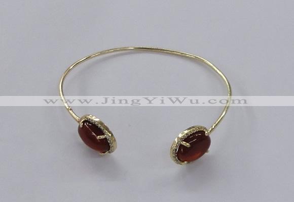 CGB860 10*14mm oval agate gemstone bangles wholesale