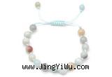 CGB8653 8mm,10mm round amazonite adjustable macrame bracelets