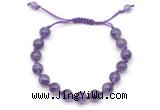 CGB8748 8mm,10mm round amethyst adjustable macrame bracelets