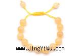 CGB8766 8mm,10mm round honey jade adjustable macrame bracelets