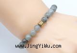 CGB8849 8mm, 10mm labradorite & drum hematite power beads bracelets