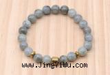 CGB8879 8mm, 10mm labradorite, drum & rondelle hematite beaded bracelets
