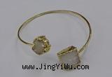 CGB895 12mm - 14*15mm freeform druzy agate gemstone bangles
