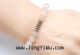CGB8954 8mm, 10mm pink aventurine & rondelle hematite beaded bracelets