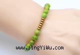CGB8963 8mm, 10mm green sea sediment jasper & rondelle hematite beaded bracelets
