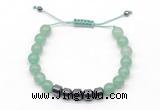 CGB9063 8mm, 10mm green aventurine & drum hematite adjustable bracelets