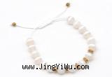CGB9100 8mm, 10mm tibetan agate & rondelle hematite adjustable bracelets