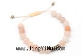 CGB9104 8mm, 10mm pink aventurine & rondelle hematite adjustable bracelets