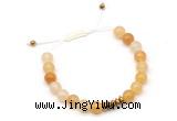CGB9105 8mm, 10mm yellow aventurine & rondelle hematite adjustable bracelets