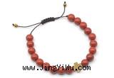 CGB9147 8mm, 10mm red jasper & cross hematite adjustable bracelets
