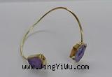 CGB919 13*18mm - 15*20mm freeform druzy agate gemstone bangles