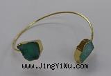 CGB922 13*18mm - 15*20mm freeform druzy agate gemstone bangles