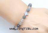 CGB9414 8mm, 10mm cloudy quartz & cross hematite power beads bracelets