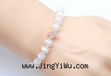 CGB9430 8mm, 10mm matte Tibetan agate & cross hematite power beads bracelets