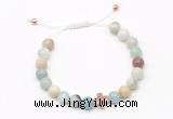 CGB9463 8mm, 10mm amazonite & cross hematite adjustable bracelets