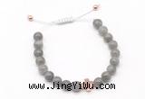 CGB9519 8mm, 10mm labradorite & cross hematite adjustable bracelets