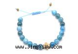 CGB9520 8mm, 10mm apatite & cross hematite adjustable bracelets