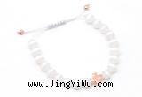 CGB9540 8mm, 10mm matte Tibetan agate & cross hematite adjustable bracelets