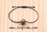 CGB9942 Fashion 12mm unakite gemstone adjustable bracelet jewelry
