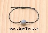 CGB9954 Fashion 12mm grey banded agate adjustable bracelet jewelry