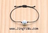CGB9975 Fashion 12mm white howlite adjustable bracelet jewelry