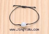 CGB9987 Fashion 12mm white moonstone adjustable bracelet jewelry