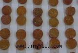 CGC101 12mm flat round druzy quartz cabochons wholesale