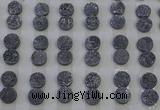 CGC108 12mm flat round druzy quartz cabochons wholesale