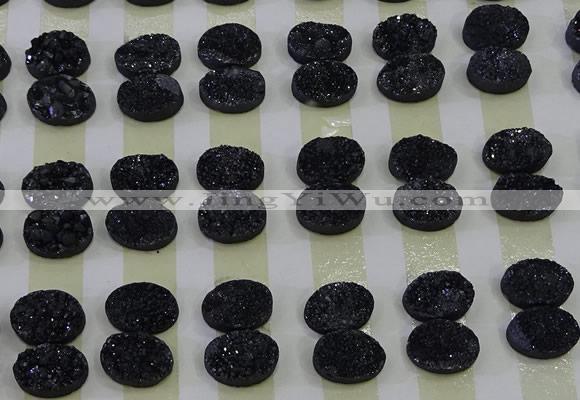 CGC162 10*14mm oval druzy quartz cabochons wholesale