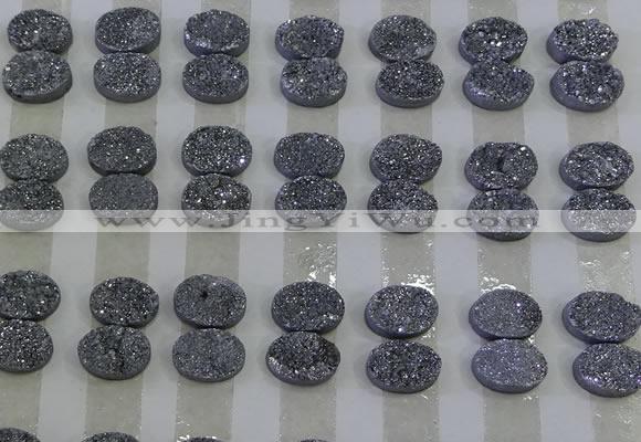 CGC165 10*14mm oval druzy quartz cabochons wholesale
