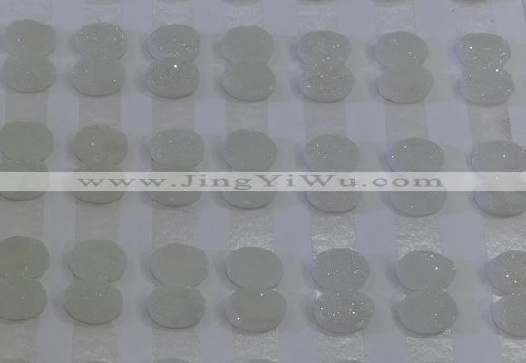 CGC176 12*16mm oval druzy quartz cabochons wholesale