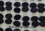 CGC181 13*18mm oval druzy quartz cabochons wholesale