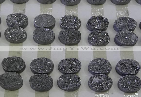 CGC195 15*20mm oval druzy quartz cabochons wholesale