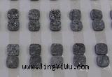 CGC221 12*12mm square druzy quartz cabochons wholesale
