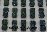 CGC226 12*12mm square druzy quartz cabochons wholesale