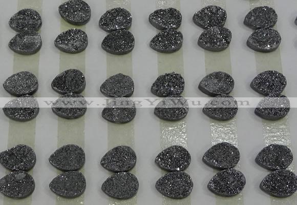 CGC233 10*14mm flat teardrop druzy quartz cabochons wholesale