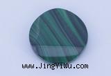 CGC41 25mm faceted coin natural malachite gemstone cabochons