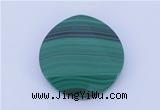 CGC44 24mm faceted coin natural malachite gemstone cabochons