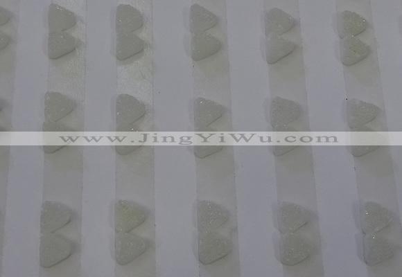 CGC65 8*8mm triangle druzy quartz cabochons wholesale