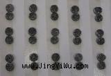 CGC72 6mm flat round druzy quartz cabochons wholesale