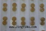 CGC80 8mm flat round druzy quartz cabochons wholesale