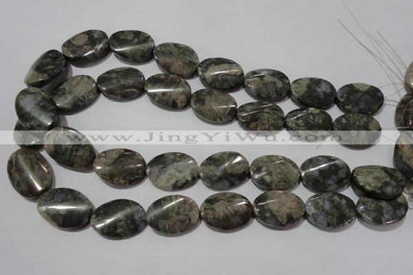 CGE144 15.5 inches 18*25mm twisted oval glaucophane gemstone beads