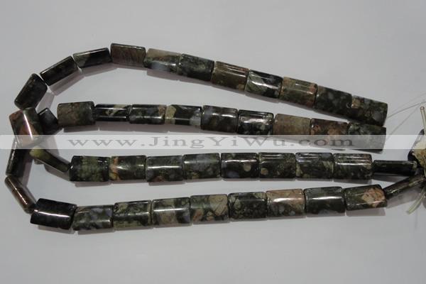 CGE170 15.5 inches 13*18mm flat tube glaucophane gemstone beads