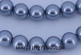 CGL183 10PCS 16 inches 6mm round dyed glass pearl beads wholesale